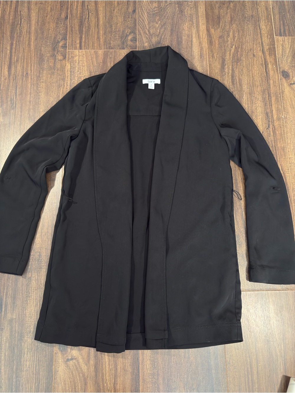 Bar III Black Open-Front Blazer Jacket